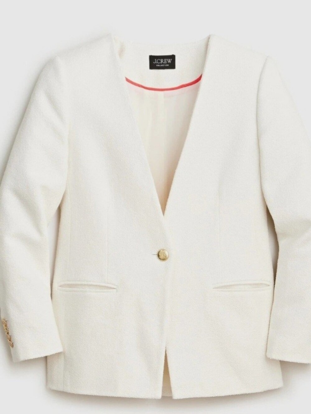 J. Ctew Collection Alfie Collarless Blazer Sz 10